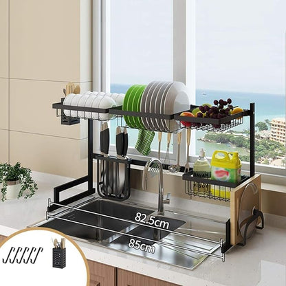 Kitchen Over Sink Dish Drying Utensil Rack