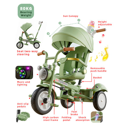 4 in 1 Luxury Tricycle For Toddler and Kids