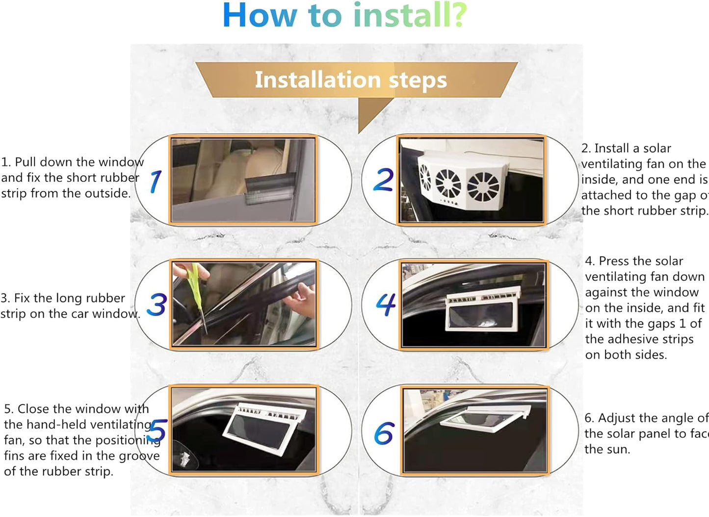 Car Solar Power Ventilation Fan